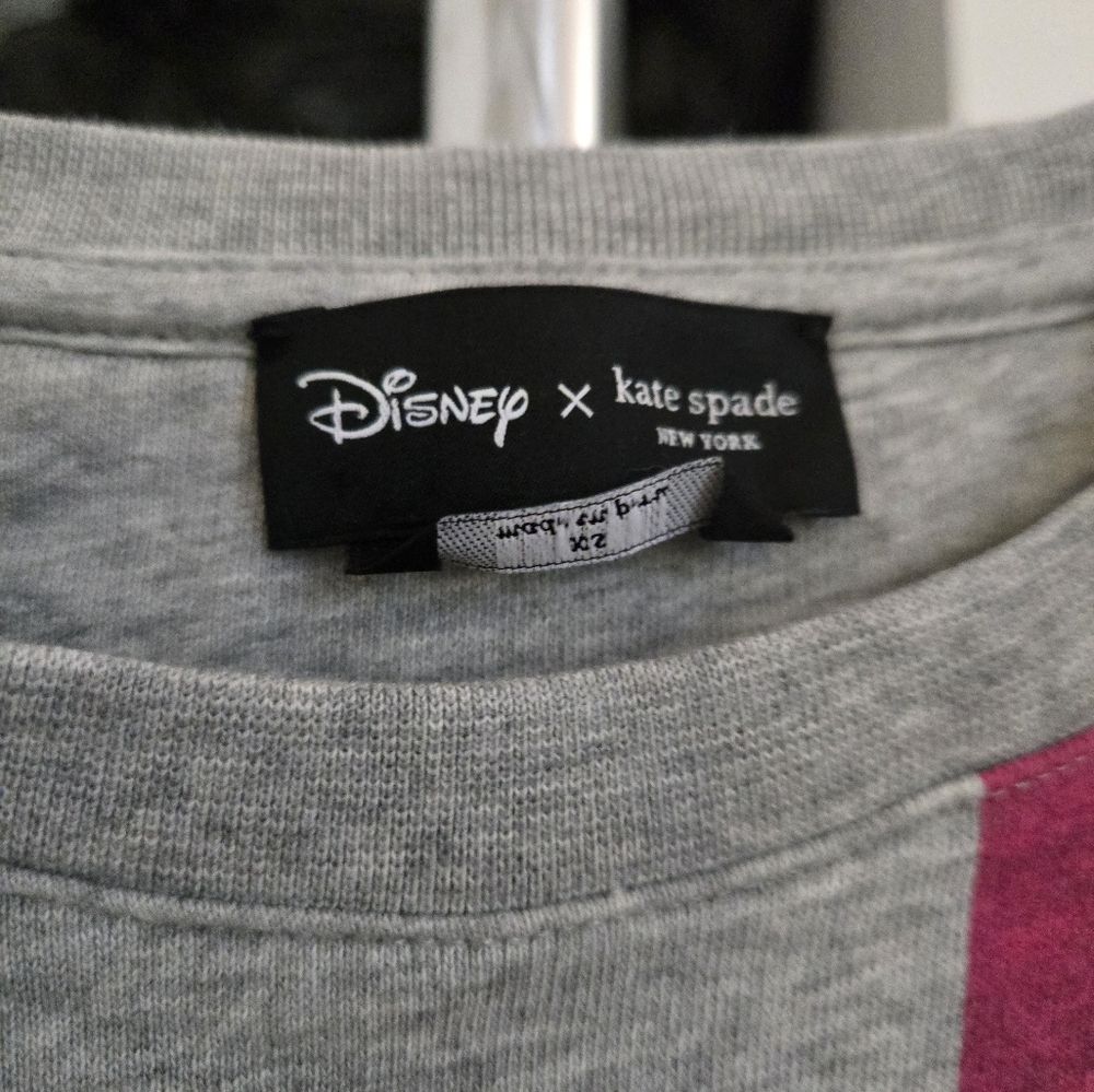 Pink and Gray Crewneck Sweater with Soft Texture Kate Spade New